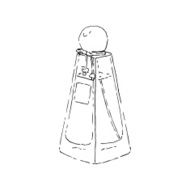 Sketch perfume bottle Vector illustration N2