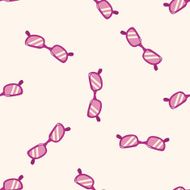 glasses cartoon seamless pattern background