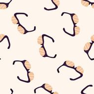 glasses cartoon seamless pattern background N3