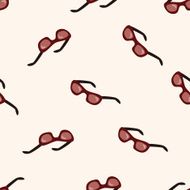 glasses cartoon seamless pattern background N5
