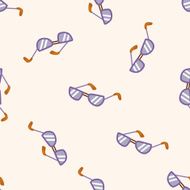 glasses cartoon seamless pattern background N7