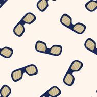glasses cartoon seamless pattern background N8
