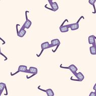 glasses cartoon seamless pattern background N11