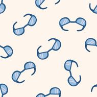glasses cartoon seamless pattern background N12