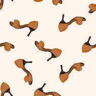 High-heeled shoes style cartoon seamless pattern background