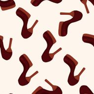 High-heeled shoes style cartoon seamless pattern background N2