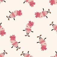 flower f cartoon seamless pattern background