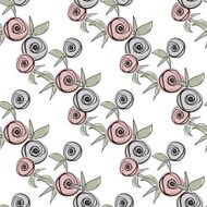 Seamless floral pattern with roses background N3