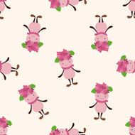 flower f cartoon seamless pattern background N5