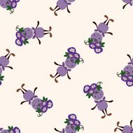 flower f cartoon seamless pattern background N6