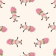 flower f cartoon seamless pattern background N7