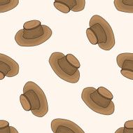 Fishing hat cartoon seamless pattern background