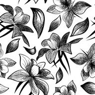 Doodle floral seamless vector pattern N2