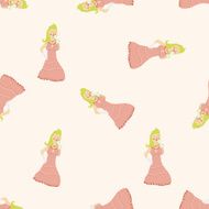 party person cartoon seamless pattern background