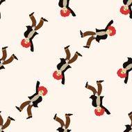 party person cartoon seamless pattern background N3