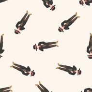 party person cartoon seamless pattern background N7