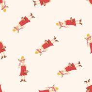 party person cartoon seamless pattern background N8