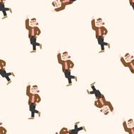 party person cartoon seamless pattern background N9