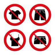 Clothes signs T-shirt and pants with shorts N14