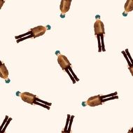 boy man cartoon seamless pattern background N40