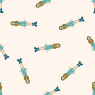 lady girl cartoon seamless pattern background N46