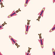 lady girl cartoon seamless pattern background N48