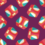 Pet Clothes flat icon eps10 seamless pattern background N2