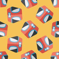 Pet Clothes flat icon eps10 seamless pattern background N3