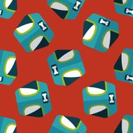 Pet Clothes flat icon eps10 seamless pattern background N4