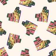 shoe style cartoon seamless pattern background N8