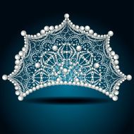 crown tiara with pearl white female