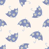 Umbrella theme emets cartoon seamless pattern background N2