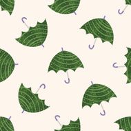 Umbrella theme emets cartoon seamless pattern background N3