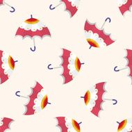 Umbrella theme emets cartoon seamless pattern background N5