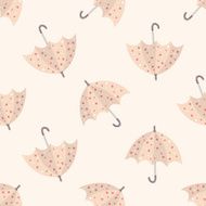 Umbrella theme emets cartoon seamless pattern background N9