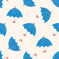 Umbrella theme emets cartoon seamless pattern background N11