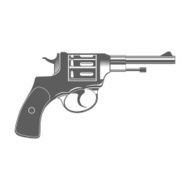 Gun Isolated Design Elements Vector Illustration