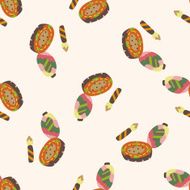 eye liner and eyeshadow cartoon seamless pattern background