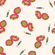 eye liner and eyeshadow cartoon seamless pattern background N3