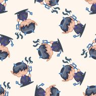 Halloween party costume cartoon seamless pattern background N9