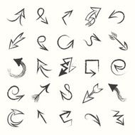 Hand drawn sketch arrows N2