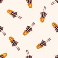 lady girl cartoon seamless pattern background N54
