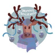 Reindeer in scarf