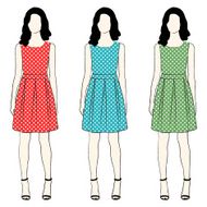 Polka dress fashion