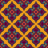 Damask yellow abstract seamless pattern N2