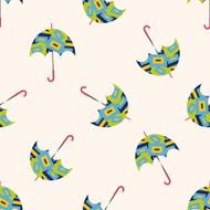 Umbrella cartoon seamless pattern background N15