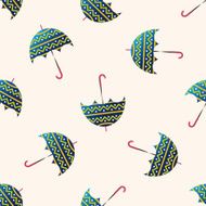 Umbrella cartoon seamless pattern background N18