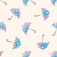 Umbrella cartoon seamless pattern background N19