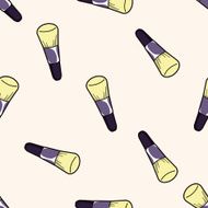 makeup brush cartoon seamless pattern background