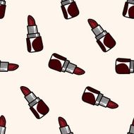 lipstick cartoon seamless pattern background N2